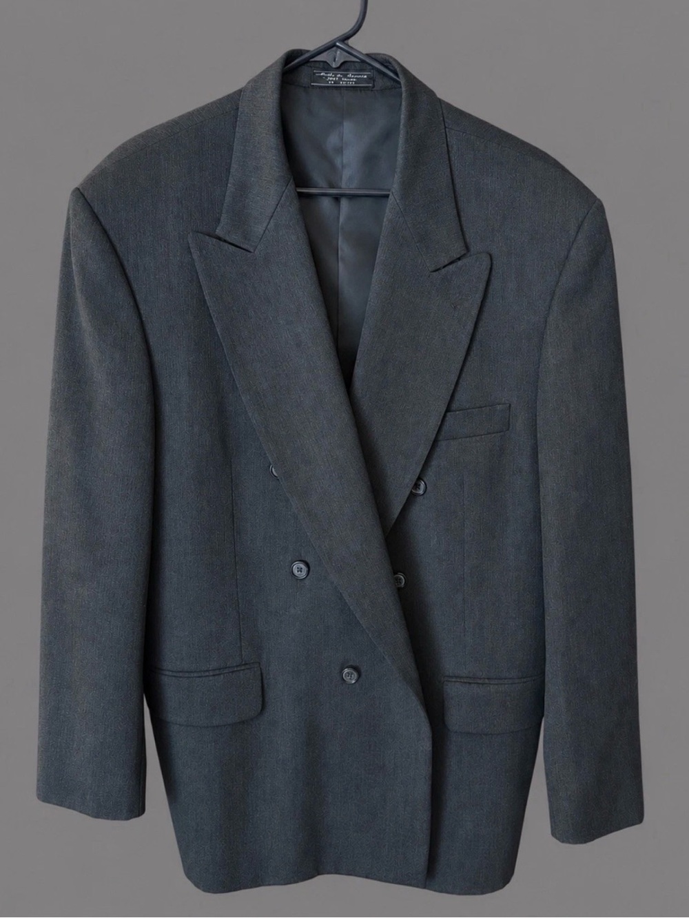 Bert Pulitzer Collection Men’s Double Breasted Blazer Sports Coat 44R Grey VINT